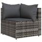 Preview: Garten-Ecksofas mit Kissen 2 Stk. Grau Poly Rattan