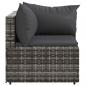 Preview: Garten-Ecksofas mit Kissen 2 Stk. Grau Poly Rattan