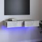 Preview: ARDEBO.de - TV-Schrank mit LED-Leuchten Betongrau 90x35x15,5 cm