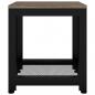 Preview: Beistelltisch Grau und Schwarz 40x40x45 cm MDF und Eisen