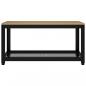 Preview: Couchtisch Hellbraun und Schwarz 90x45x45 cm MDF und Eisen