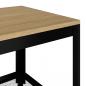 Preview: Couchtisch Hellbraun und Schwarz 90x45x45 cm MDF und Eisen