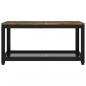 Preview: Couchtisch Dunkelbraun und Schwarz 90x45x45 cm MDF und Eisen