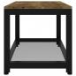 Preview: Couchtisch Dunkelbraun und Schwarz 90x45x45 cm MDF und Eisen