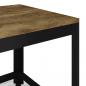 Preview: Couchtisch Dunkelbraun und Schwarz 90x45x45 cm MDF und Eisen