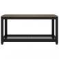 Preview: Couchtisch Grau und Schwarz 90x45x45 cm MDF und Eisen