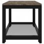 Preview: Couchtisch Grau und Schwarz 90x45x45 cm MDF und Eisen