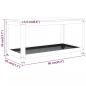 Preview: Couchtisch Grau und Schwarz 90x45x45 cm MDF und Eisen