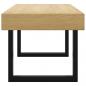 Preview: Couchtisch Hellbraun und Schwarz 90x45x40 cm MDF und Eisen