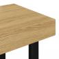 Preview: Couchtisch Hellbraun und Schwarz 90x45x40 cm MDF und Eisen