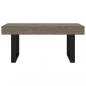 Preview: Couchtisch Grau und Schwarz 90x45x40 cm MDF und Eisen