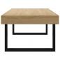 Preview: Couchtisch Hellbraun und Schwarz 120x60x40 cm MDF und Eisen