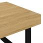 Preview: Couchtisch Hellbraun und Schwarz 120x60x40 cm MDF und Eisen