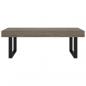 Preview: Couchtisch Grau und Schwarz 120x60x40 cm MDF und Eisen