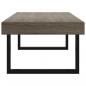 Preview: Couchtisch Grau und Schwarz 120x60x40 cm MDF und Eisen