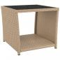 Preview: 3-tlg. Garten-Lounge-Set Beige Poly Rattan & Stahl