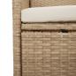 Preview: 11-tlg. Garten-Essgruppe mit Kissen Beige Poly Rattan