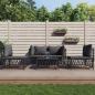 Preview: ARDEBO.de - 5-tlg. Garten-Lounge-Set mit Kissen Anthrazit Stahl