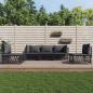 Preview: ARDEBO.de - 5-tlg. Garten-Lounge-Set mit Kissen Anthrazit Stahl