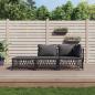 Preview: ARDEBO.de - 3-tlg. Garten-Lounge-Set mit Kissen Anthrazit Stahl