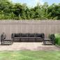 Preview: ARDEBO.de - 6-tlg. Garten-Lounge-Set mit Kissen Anthrazit Stahl