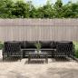 Preview: ARDEBO.de - 7-tlg. Garten-Lounge-Set mit Kissen Anthrazit Stahl