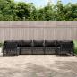 Preview: ARDEBO.de - 7-tlg. Garten-Lounge-Set mit Kissen Anthrazit Stahl