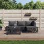 Preview: ARDEBO.de - 5-tlg. Garten-Lounge-Set mit Kissen Anthrazit Stahl