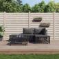 Preview: ARDEBO.de - 5-tlg. Garten-Lounge-Set mit Kissen Anthrazit Stahl