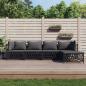 Preview: ARDEBO.de - 5-tlg. Garten-Lounge-Set mit Kissen Anthrazit Stahl