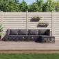 Preview: ARDEBO.de - 5-tlg. Garten-Lounge-Set mit Kissen Anthrazit Stahl