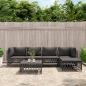 Preview: ARDEBO.de - 6-tlg. Garten-Lounge-Set mit Kissen Anthrazit Stahl