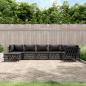 Preview: ARDEBO.de - 7-tlg. Garten-Lounge-Set mit Kissen Anthrazit Stahl