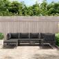 Preview: ARDEBO.de - 6-tlg. Garten-Lounge-Set mit Kissen Anthrazit Stahl