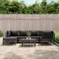 Preview: ARDEBO.de - 7-tlg. Garten-Lounge-Set mit Kissen Anthrazit Stahl