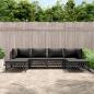 Preview: ARDEBO.de - 6-tlg. Garten-Lounge-Set mit Kissen Anthrazit Stahl