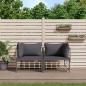 Preview: ARDEBO.de - Ecksofas mit Kissen 2 Stk. Modular Poly Rattan