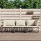 Preview: ARDEBO.de - 3-tlg. Garten-Lounge-Set mit Kissen Anthrazit Poly Rattan