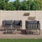 Preview: ARDEBO.de - 5-tlg. Garten-Lounge-Set mit Kissen Anthrazit Poly Rattan