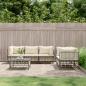 Preview: ARDEBO.de - 6-tlg. Garten-Lounge-Set mit Kissen Anthrazit Poly Rattan