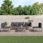 Preview: ARDEBO.de - 6-tlg. Garten-Lounge-Set mit Kissen Anthrazit Poly Rattan