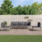 Preview: ARDEBO.de - 5-tlg. Garten-Lounge-Set mit Kissen Anthrazit Poly Rattan