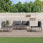 Preview: ARDEBO.de - 4-tlg. Garten-Lounge-Set mit Kissen Anthrazit Poly Rattan