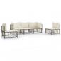 Preview: 5-tlg. Garten-Lounge-Set mit Kissen Anthrazit Poly Rattan