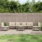 Preview: ARDEBO.de - 7-tlg. Garten-Lounge-Set mit Kissen Anthrazit Poly Rattan