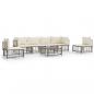 Preview: 7-tlg. Garten-Lounge-Set mit Kissen Anthrazit Poly Rattan