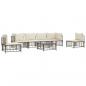 Preview: 7-tlg. Garten-Lounge-Set mit Kissen Anthrazit Poly Rattan