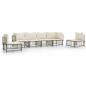 Preview: 6-tlg. Garten-Lounge-Set mit Kissen Anthrazit Poly Rattan