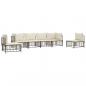 Preview: 6-tlg. Garten-Lounge-Set mit Kissen Anthrazit Poly Rattan