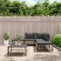 Preview: ARDEBO.de - 6-tlg. Garten-Lounge-Set mit Kissen Anthrazit Poly Rattan